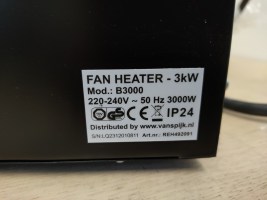 Fan Heater Reheat B3000 3kw 230v (3)